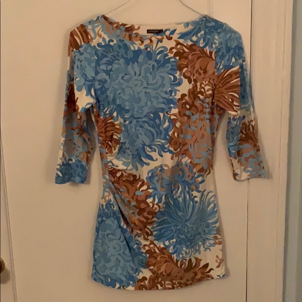 J. McLaughlin 3/4 sleeve Tunic length Top